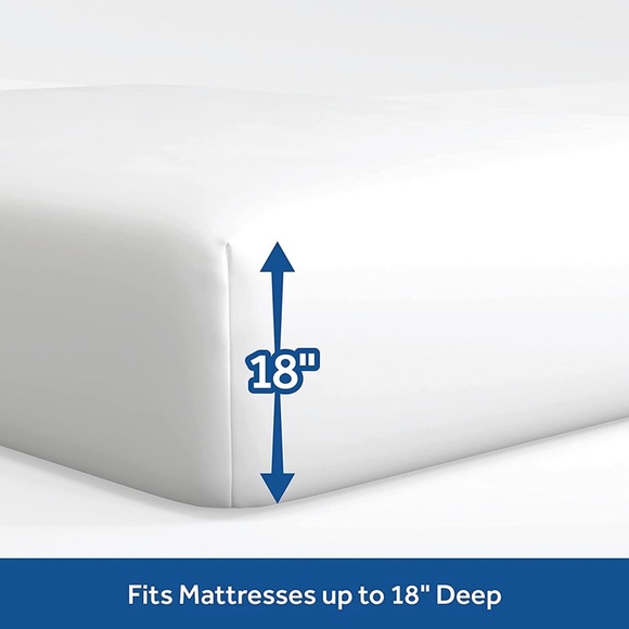 Sealy Signature - 300 Thread Count Clean Performance Solid Sheet Set, White Twin - Picture 4 of 7